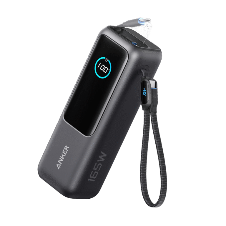Anker Laptop Power Bank 25K, 165W, Built-In and Retractable Cables